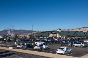 Parking lot at EGE airport