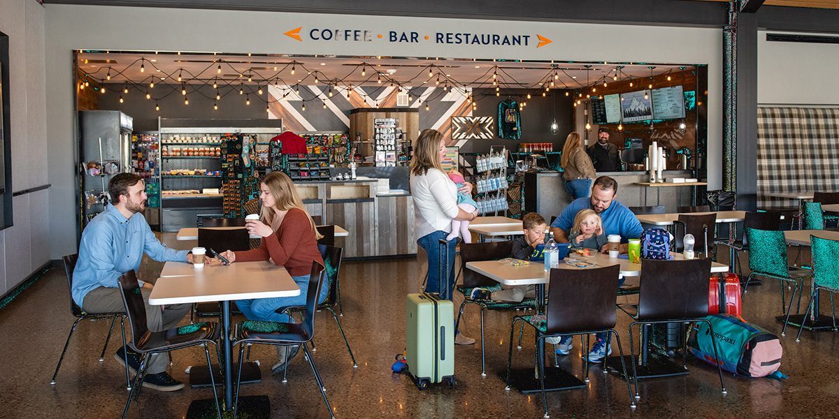 Dining space at EGE airport